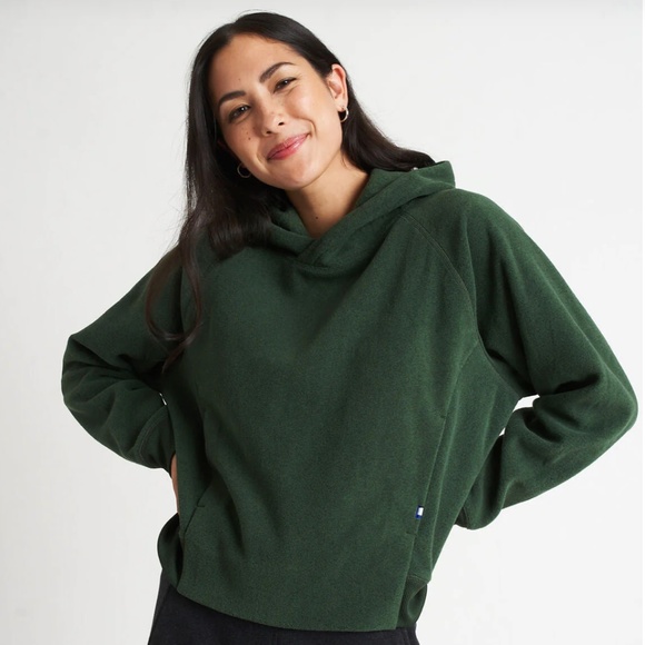 Kit & Ace Hygge Fleece Pullover Hoodie in heather cinnamon - Picture 2 of 8